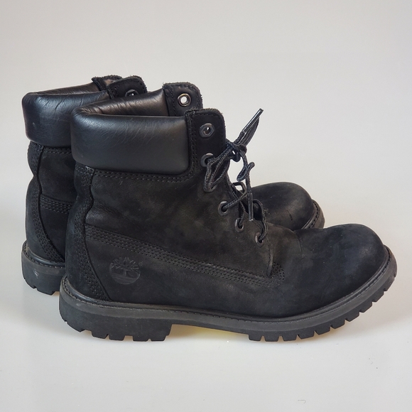 Timberland Premium Black Leather Padded Boots size 7.5 - Picture 1 of 6